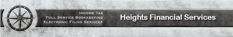 Heights Financial Services - income tax, full service bookkeeping, electronic filing services